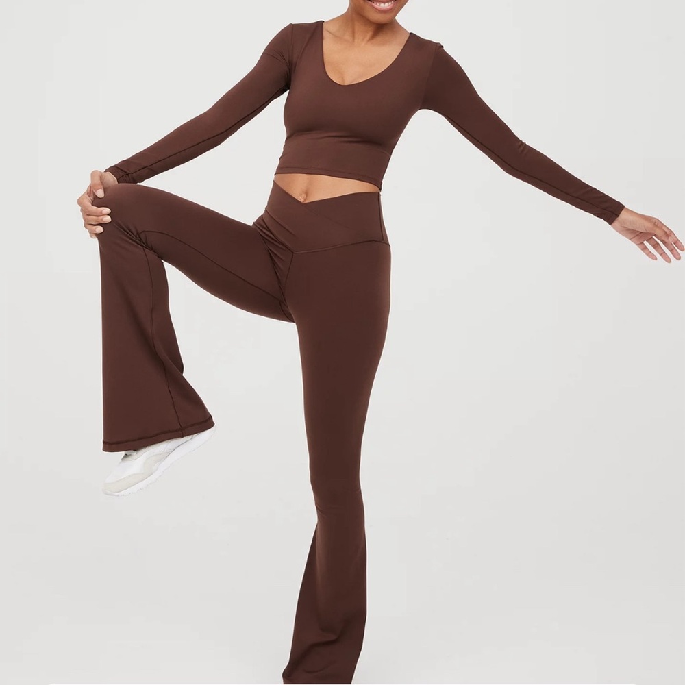 2 pairs for price! Aerie Real Me High Waisted Crossover Flare Legging